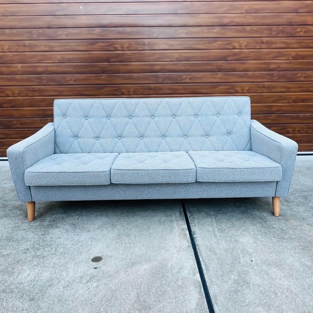 カリモク60ロビーチェア3シーター ベスパグレー