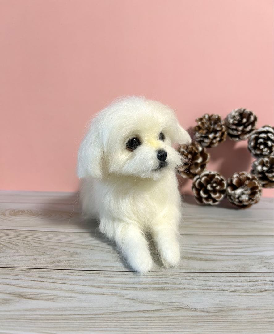 羊毛フェルト　リラックスマルチーズちゃん　12