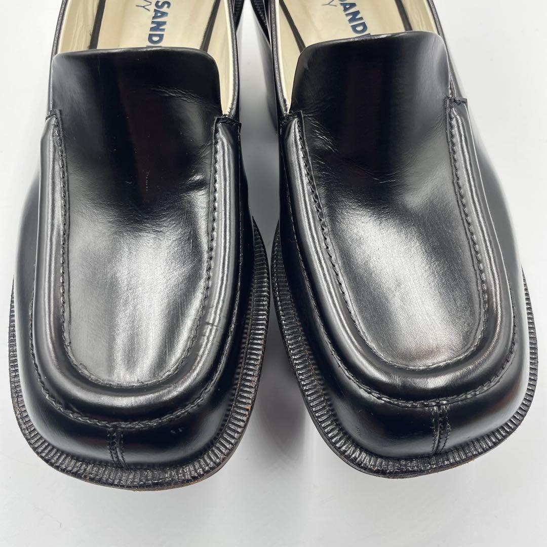 ジルサンダー　ネイビー　超厚底　ローファー　レザー　黒　23cm