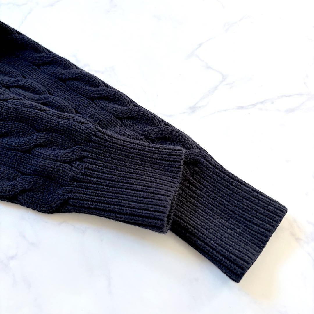 現行 POLO RALPH LAUREN ケーブルニット カーディガン 紺