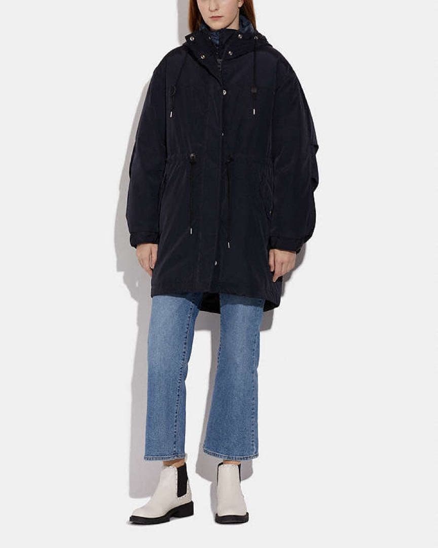 未使用タグ付 coach コーチ 2way モッズコート ダウンライナー 撥水