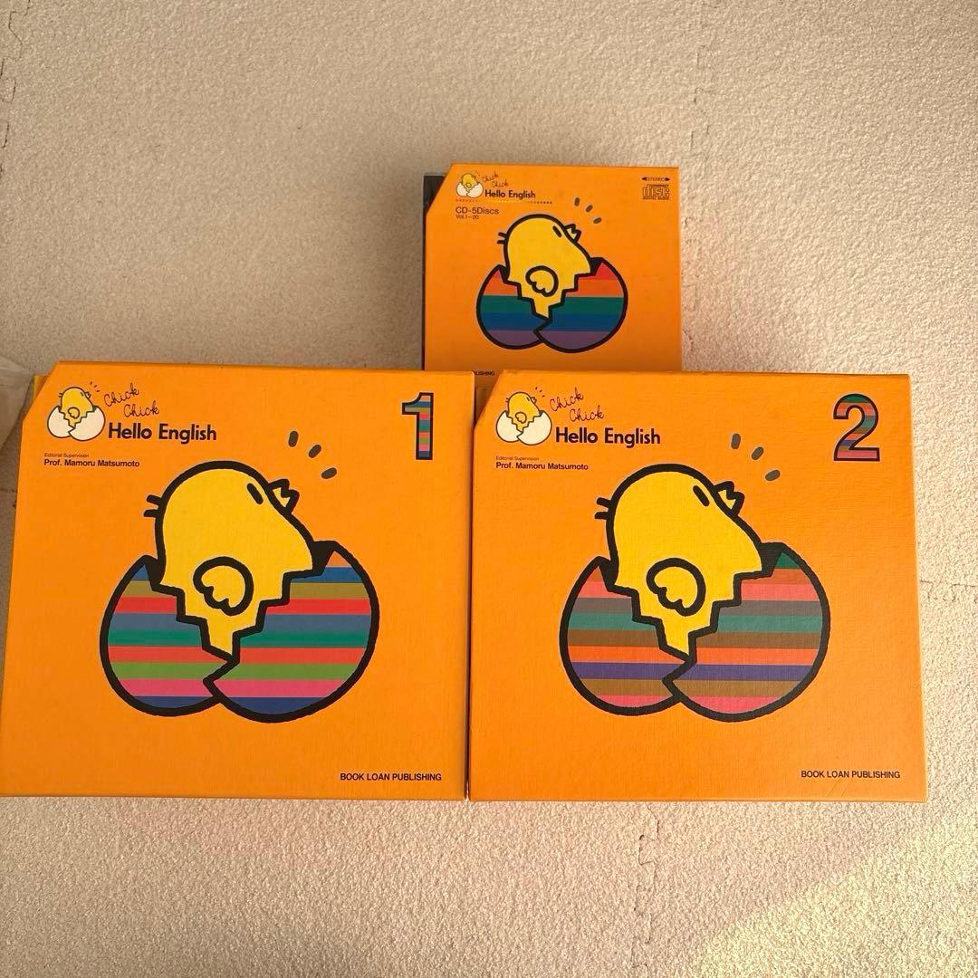 ブックローンチックチック ハローイングリッシュ 英語教材DVD 絵本セット未使用