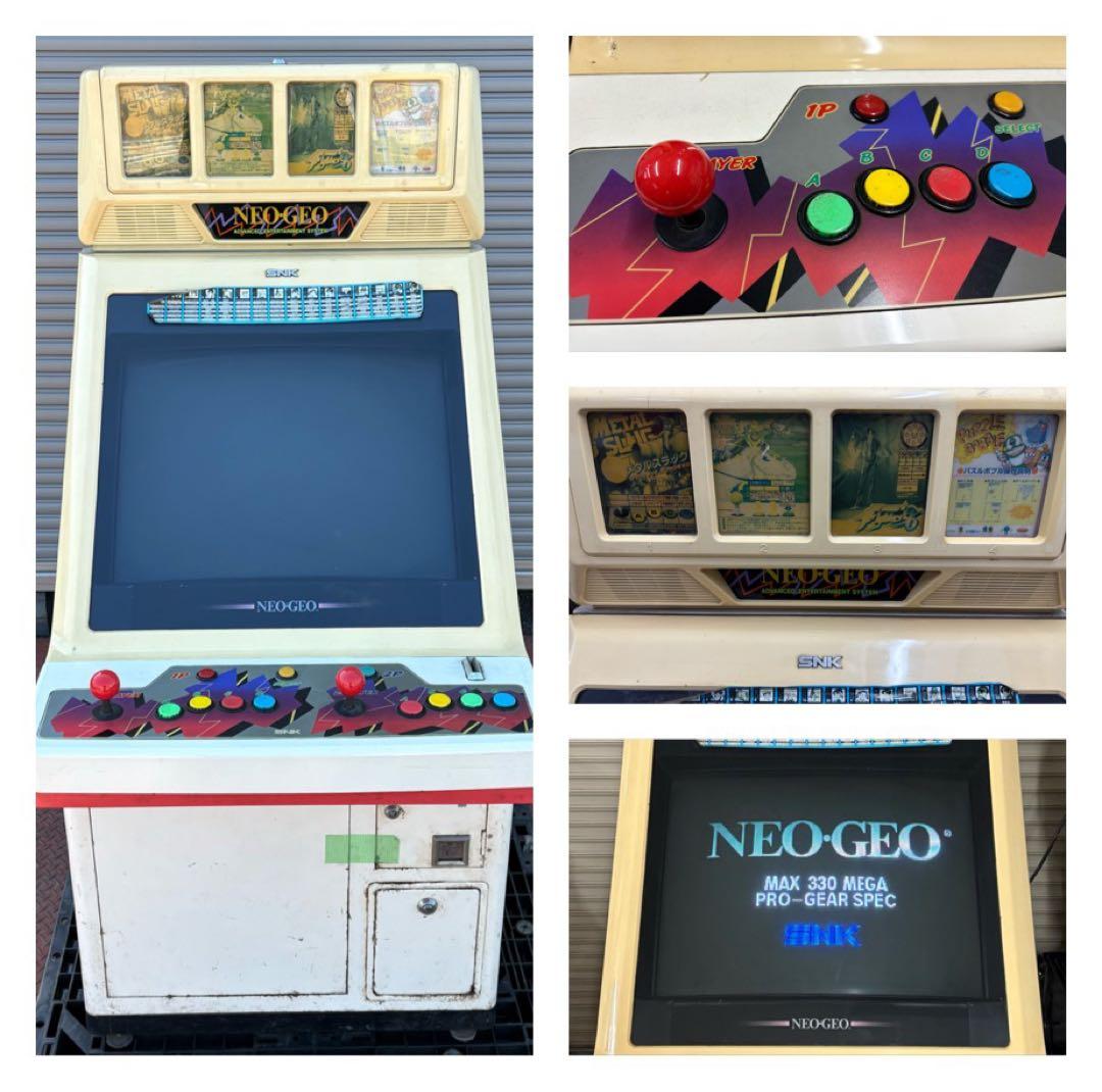 NEO-GEO ネオジオ(MVS) 筐体NEO25鍵無し ソフト4本付
