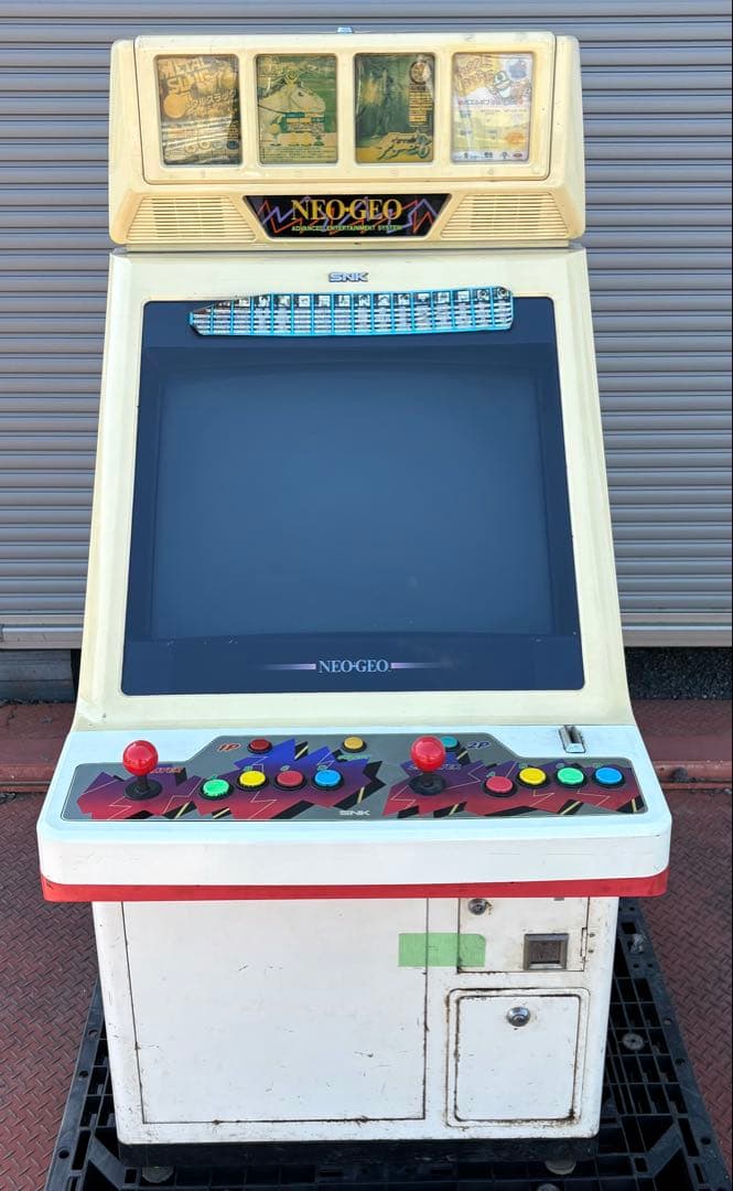 NEO-GEO ネオジオ(MVS) 筐体NEO25鍵無し ソフト4本付