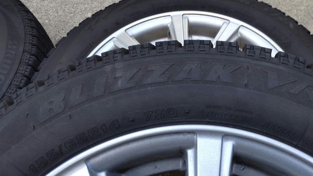 ブリザックVRX 155/65R14 タイヤ・ホイール4本セット ムーヴカスタム