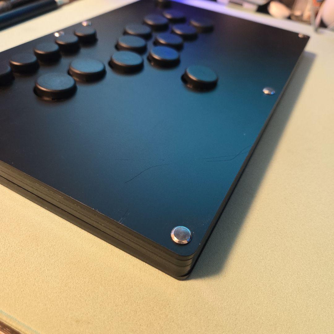 FightBox B1-PC-B-B超薄型 レバーレス アケコン ボタン改造済み