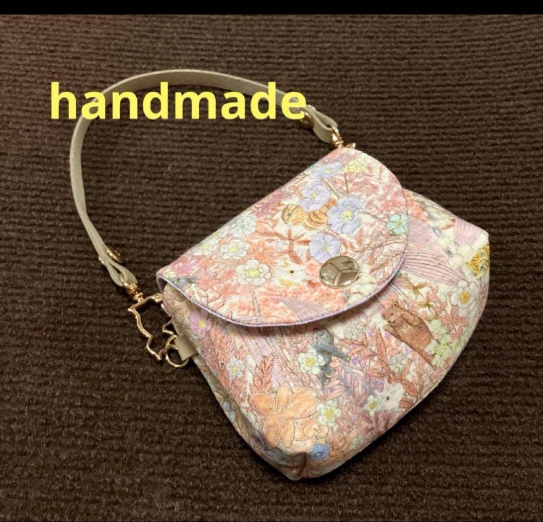 特大　ボストンバッグ　ユキエモン　ボタニカルフラワー　ピンク　2way