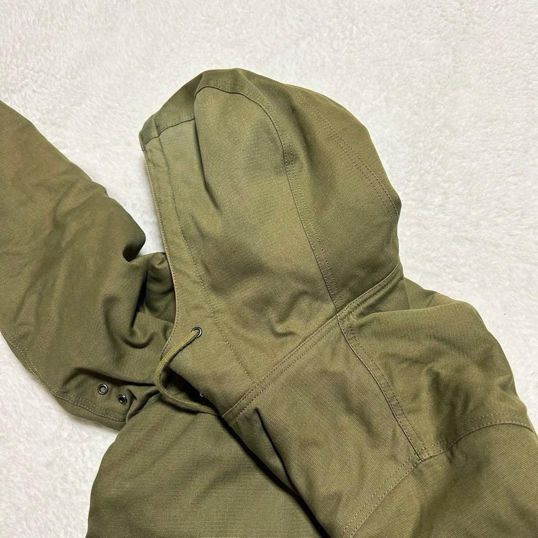 HOUSTON USN デッキコート IDEAL フード 裏ボア カーキ系 S