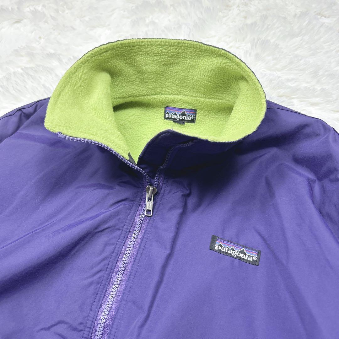 90s パタゴニア　USA製 シェルドシンチラ　ナイロンジャケット　紫　黄色