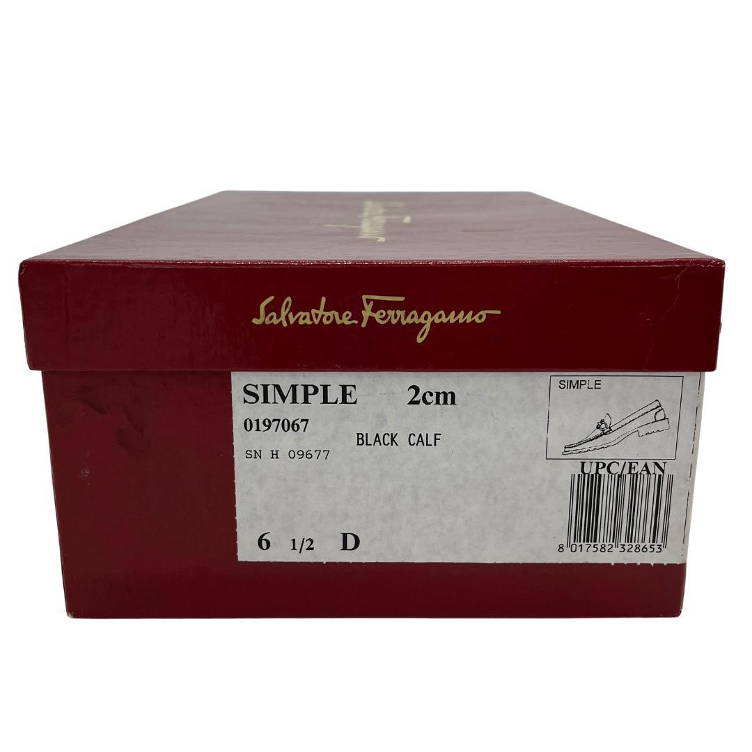 フェラガモ ガンチーニ金具 ローファー 黒 6.51/2【23.5】D【幅広め】