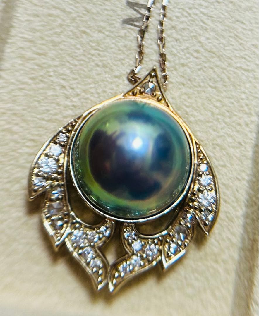 ベーネベーネ　K18 マベパールネックレス　チェーン付き