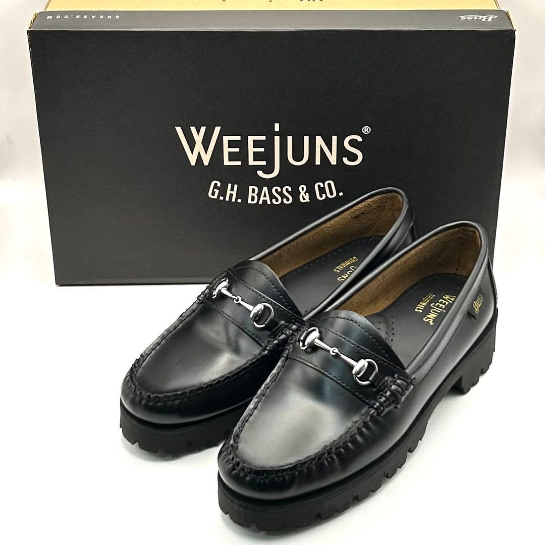 未使用級✨ G.H. BASS 【24.5㎝】 ビットローファー 厚底 ブラック