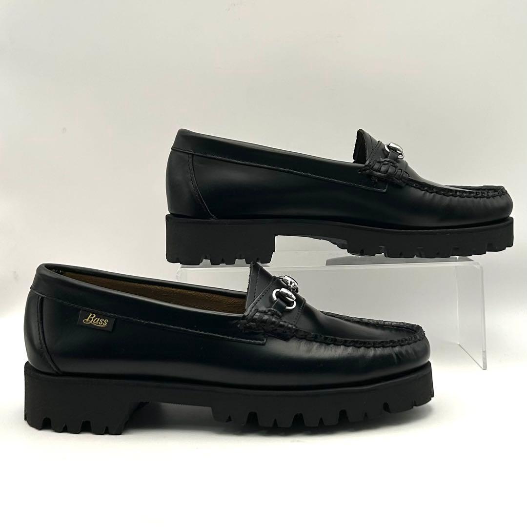 未使用級✨ G.H. BASS 【24.5㎝】 ビットローファー 厚底 ブラック