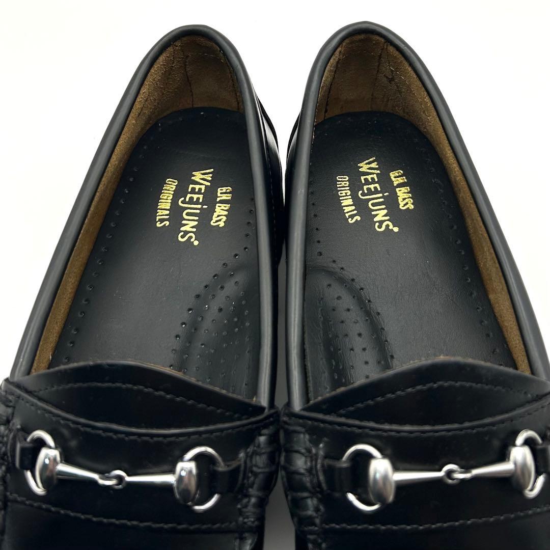 未使用級✨ G.H. BASS 【24.5㎝】 ビットローファー 厚底 ブラック