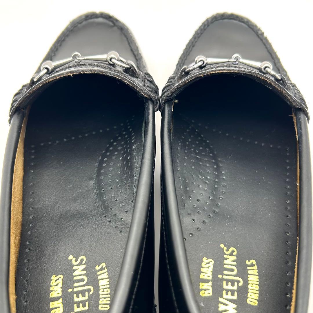 未使用級✨ G.H. BASS 【24.5㎝】 ビットローファー 厚底 ブラック