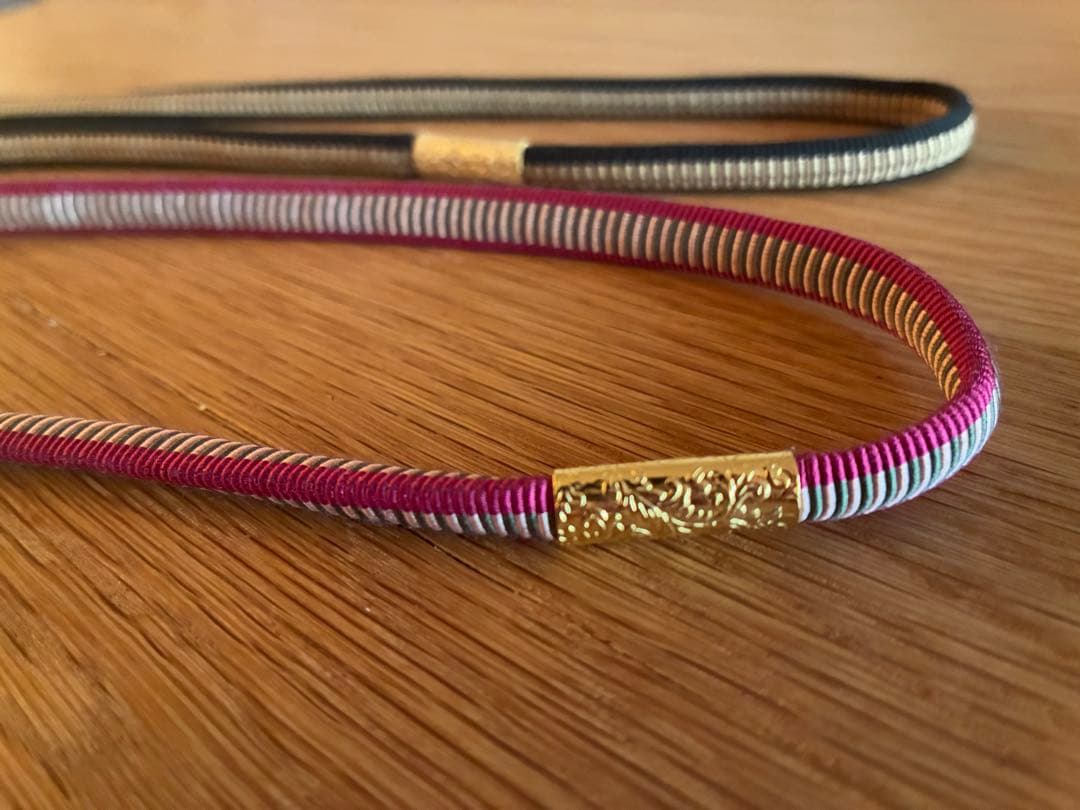 蓮花戯水　組紐　ピンク色　1本