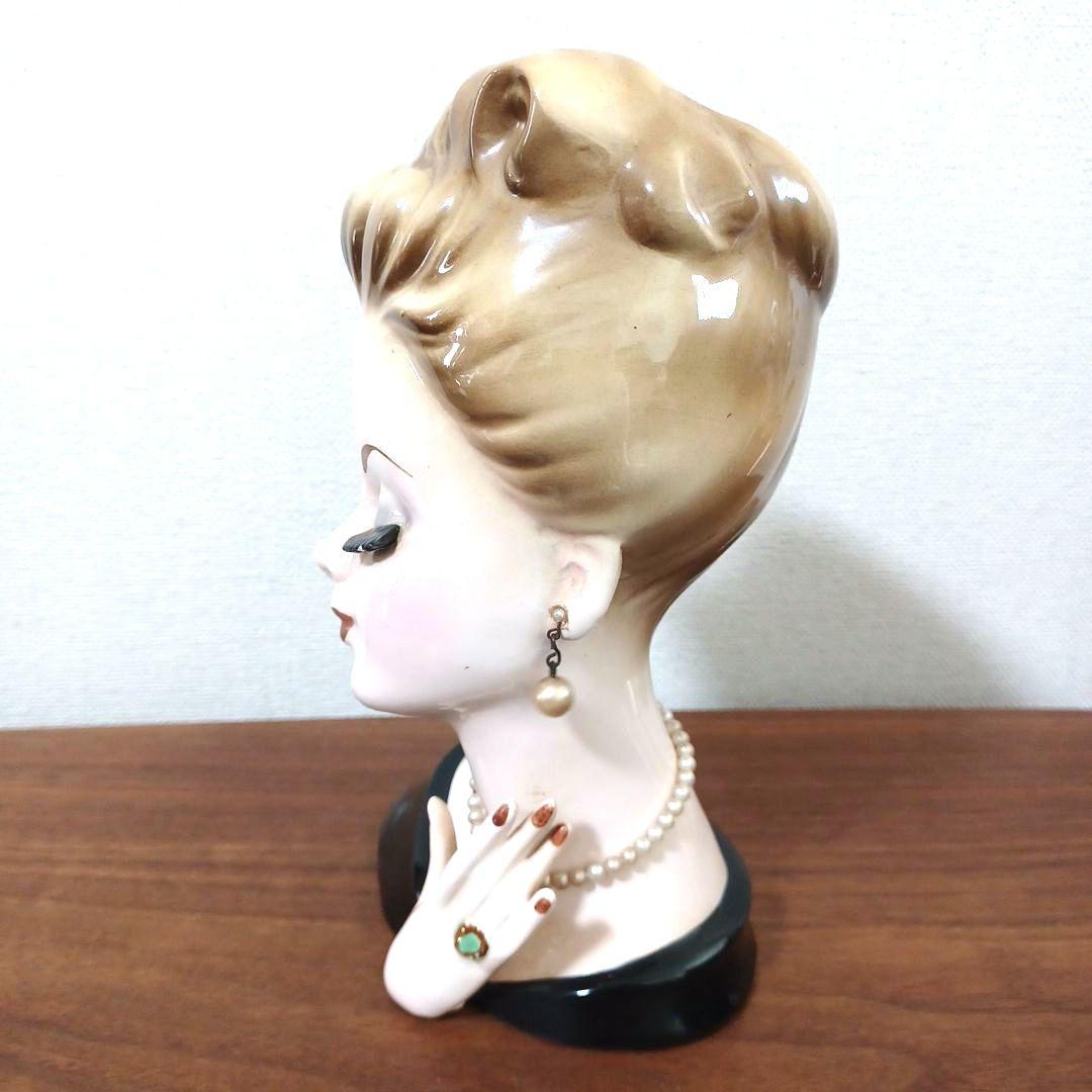 Katayama(片山産業)製、 ヴィンテージ レディヘッドベース 花瓶付き