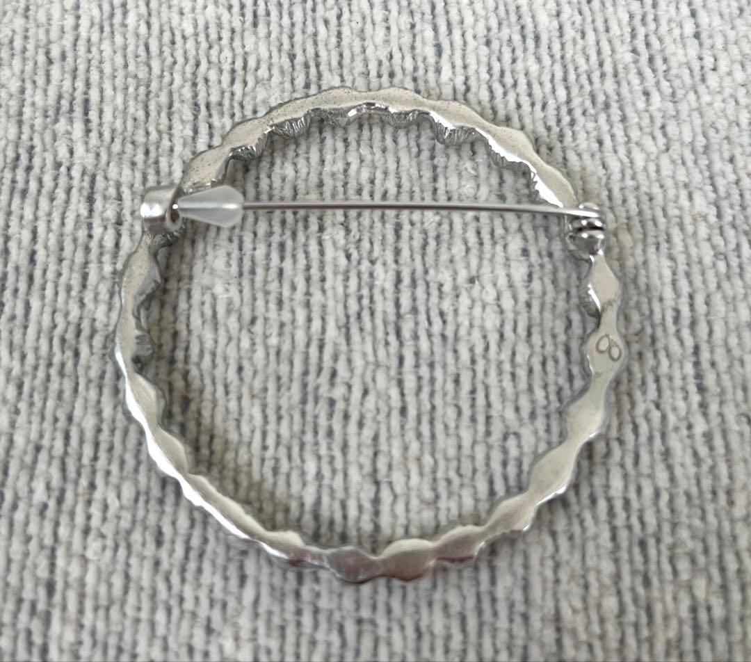 ［美品］ミナペルホネン　タンバリン　ブローチ　シルバー