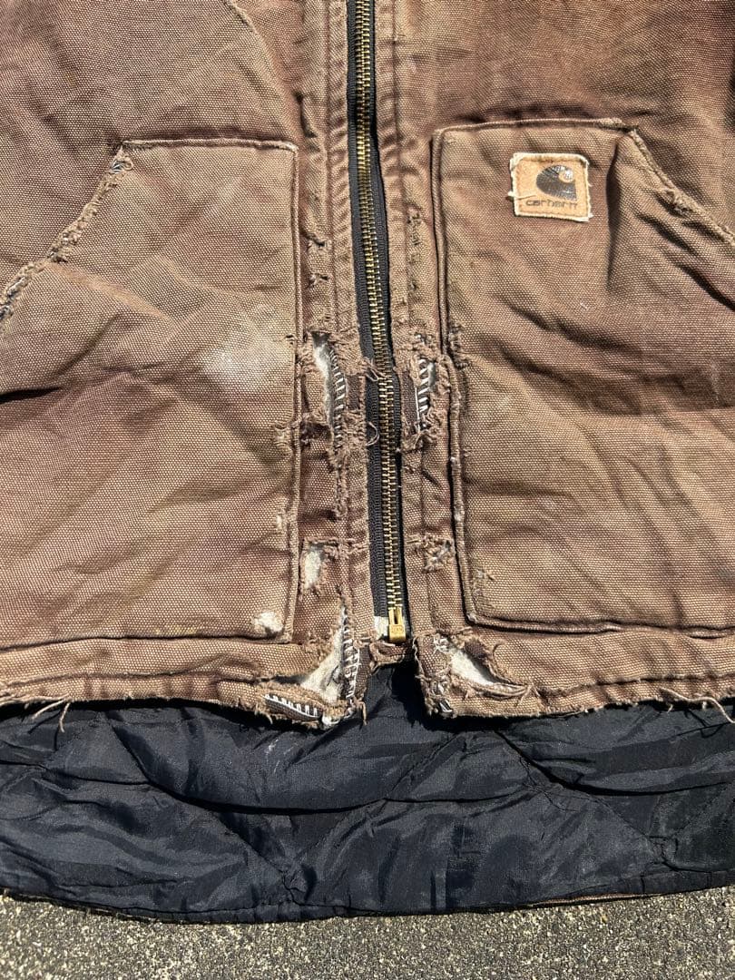 【激レア】90s USA製Carhartt カーハート ダックベスト フェード