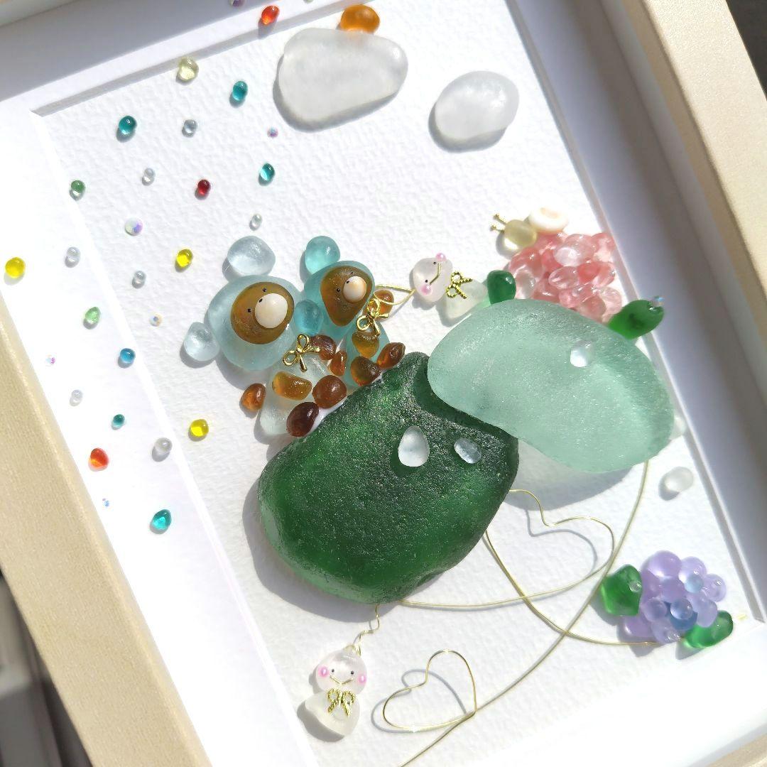 シーグラスアート『 雨の詩 』他5点