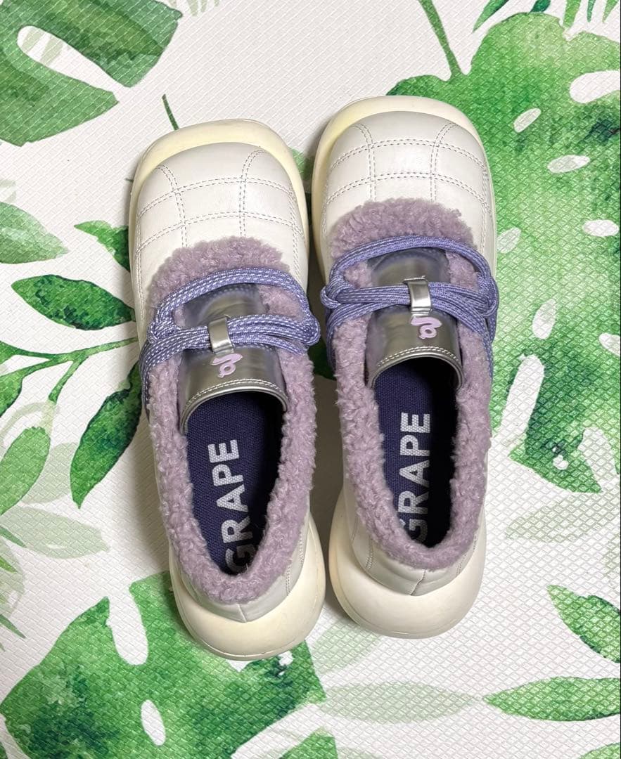 Grape 靴　シューズ　235cm　レア　白　紫　ホワイト　パープル