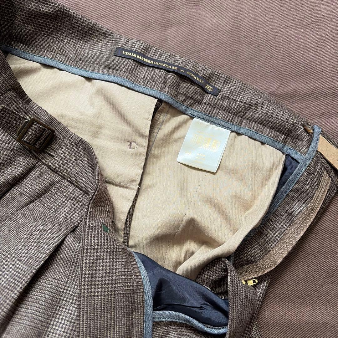 ベルウィッチ　スコッチ　グレンチェック　濃茶　ダークブラウン　44 (美品)