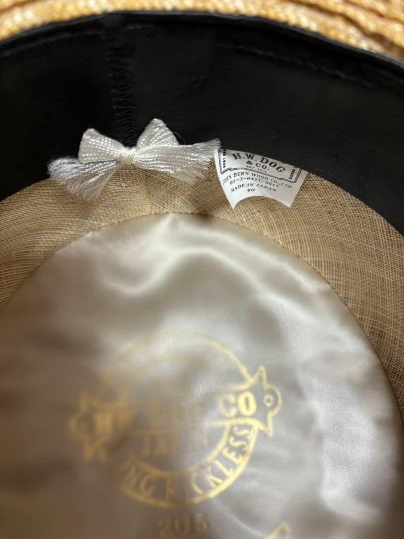dog＆co カンカン帽　ハット　麦わら
