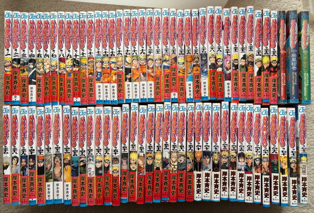 【美品】ナルト 全72巻セット+ オフィシャルアニメーションブック3冊
