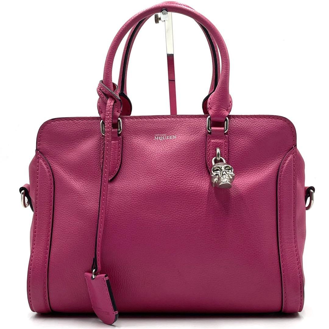 美品● アレキサンダーマックイーン ハンドバッグ スカル パドロック レザー