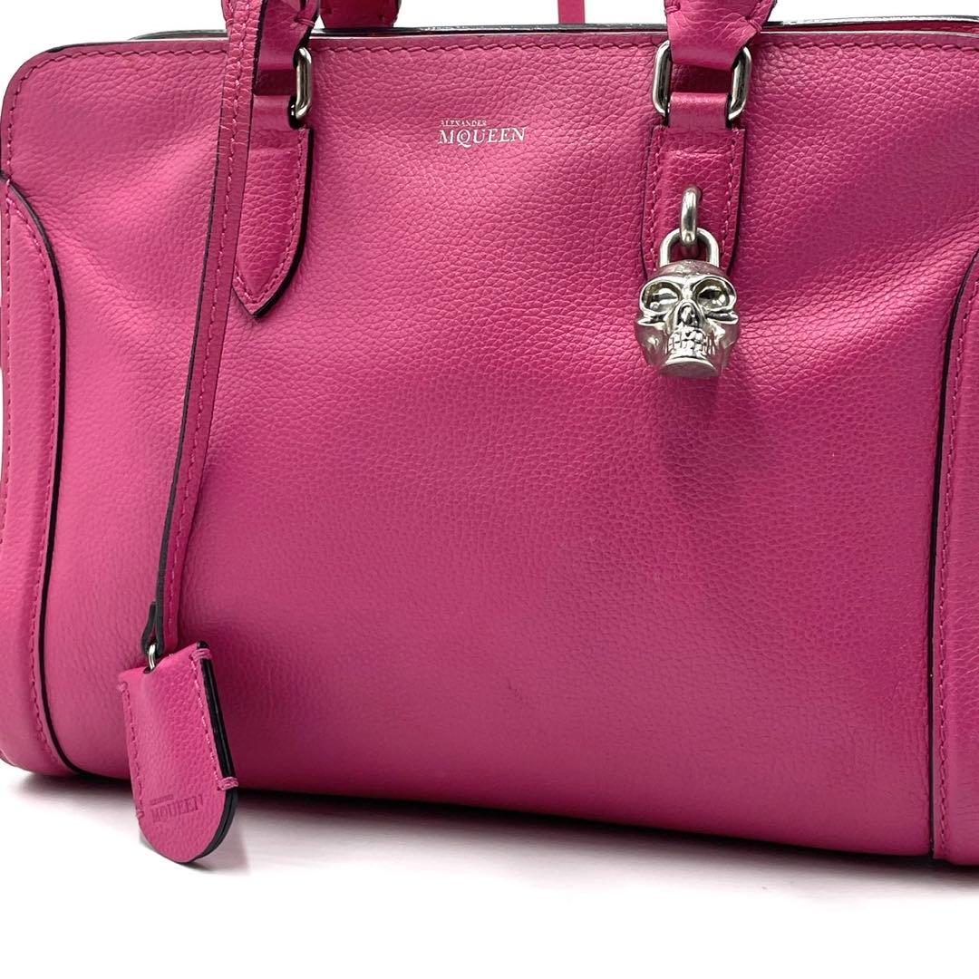 美品● アレキサンダーマックイーン ハンドバッグ スカル パドロック レザー