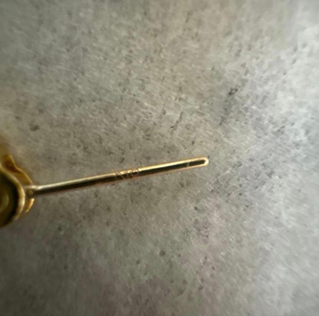 K18ゴールド フープピアス