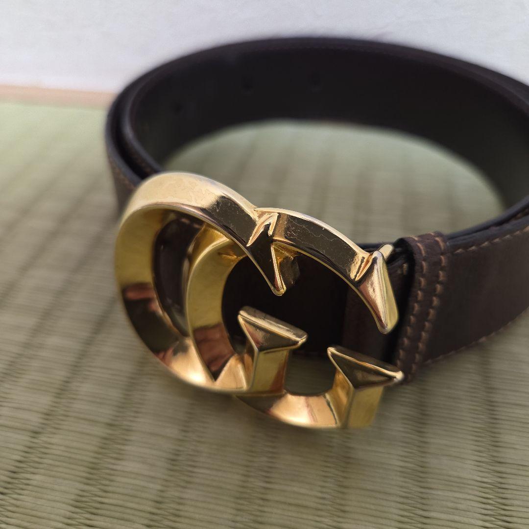 GUCCI グッチ ベルト GGマーモント レザー ブラウン ベルト