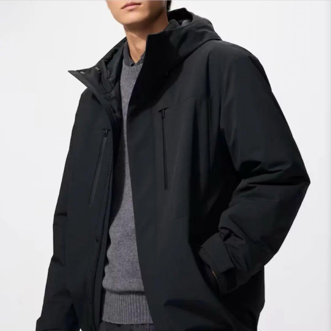 【新品未使用】2025新作！ユニクロ　ハイブリッドダウンパーカ　黒　Sサイズ