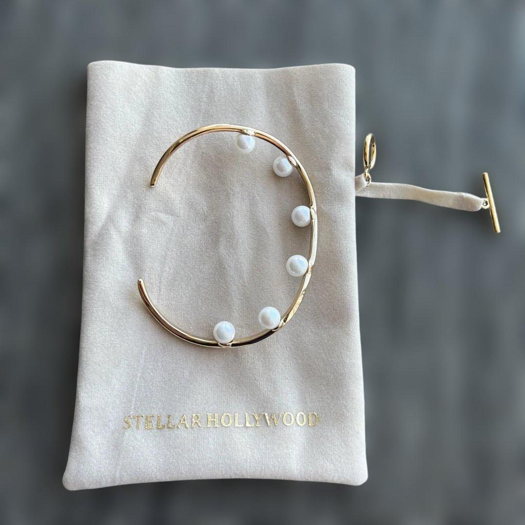 新品！ステラハリウッド　SAORIコラボインパールバングル巾着付き