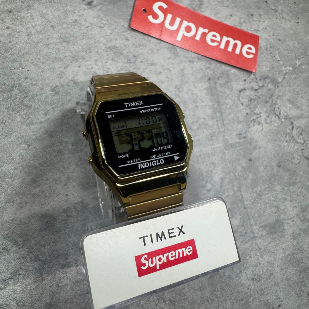 Supreme × TIMEX 19AW ゴールド デジタル腕時計 新品未使用