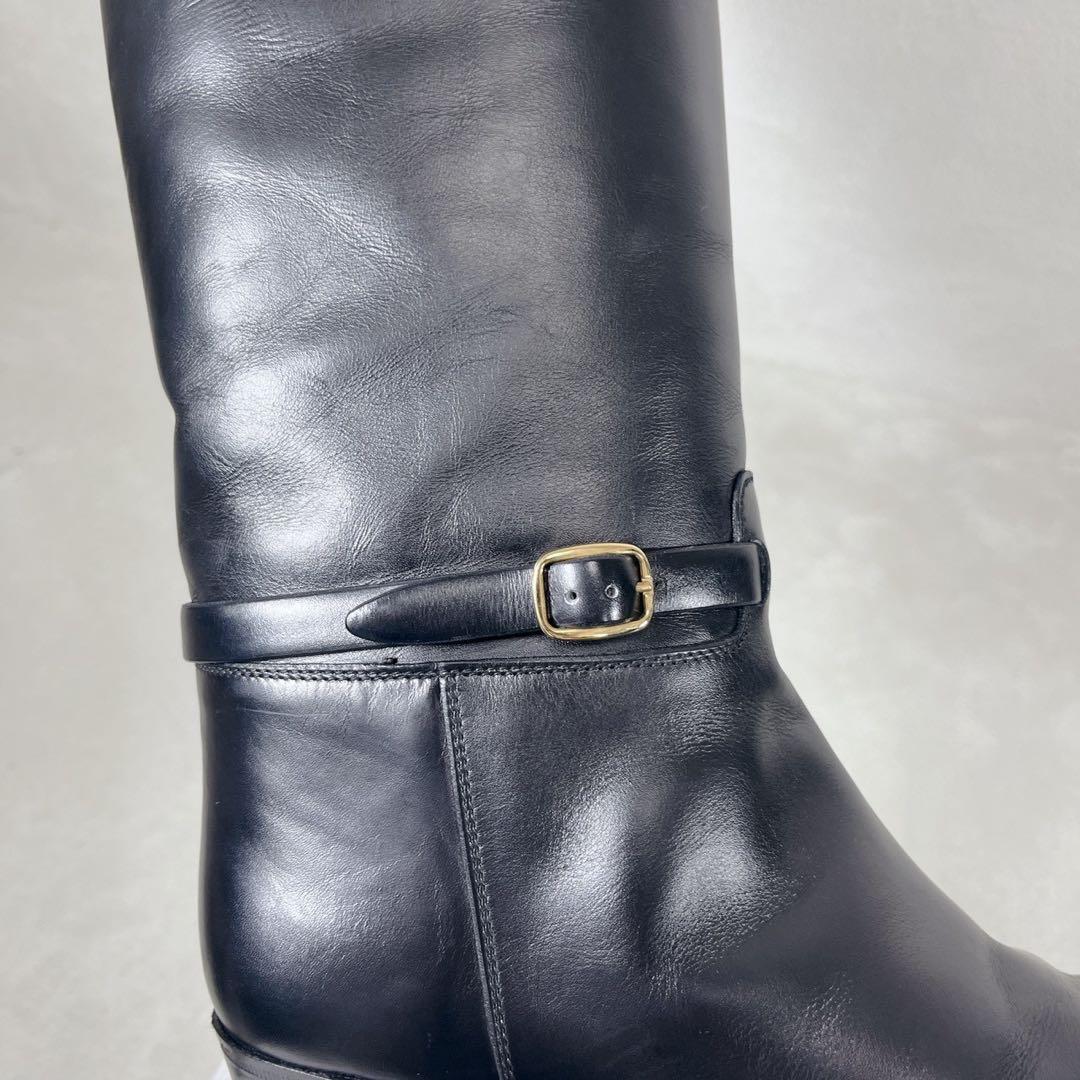 美品✨タニノクリスチー ベルト ロングブーツ ジョッキーブーツ 黒 EU37.5