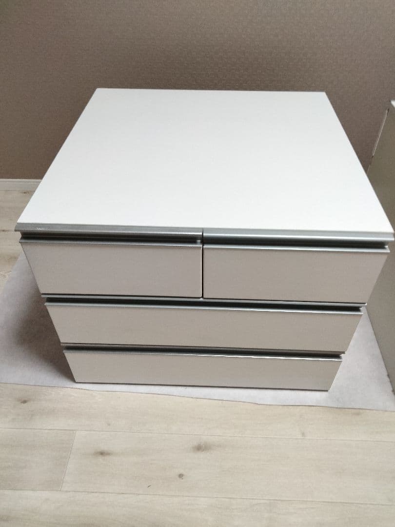 ★あい★ホワイト木製チェスト 3段引き出し付き