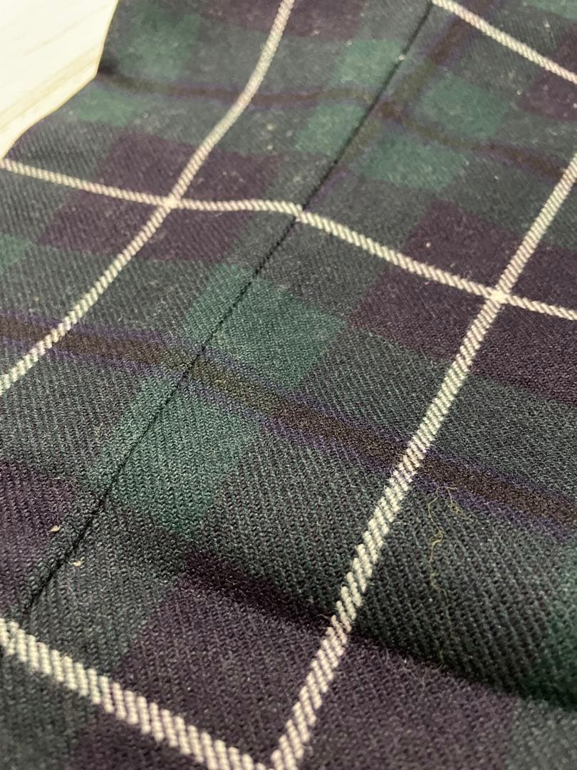 ANATOMICA チェック柄ウールスラックス 36