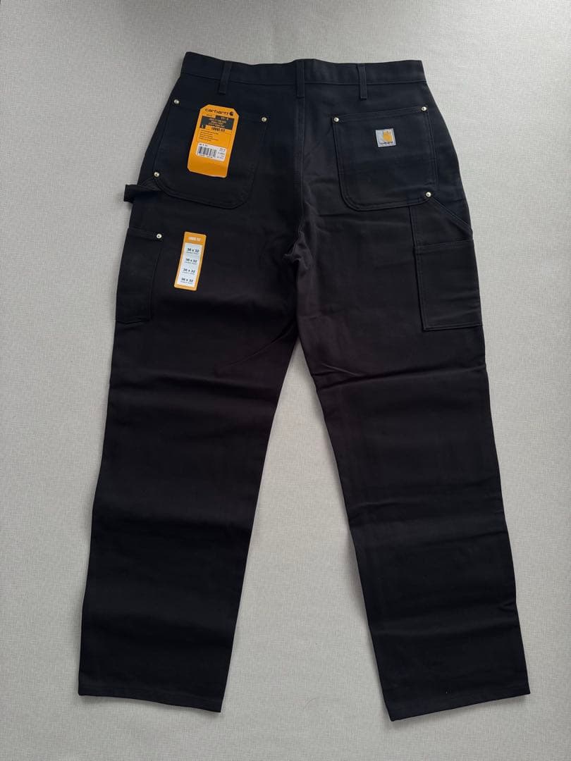 快*様 新品 USA製 Carhartt ダブルニー B01 BLK 36 x