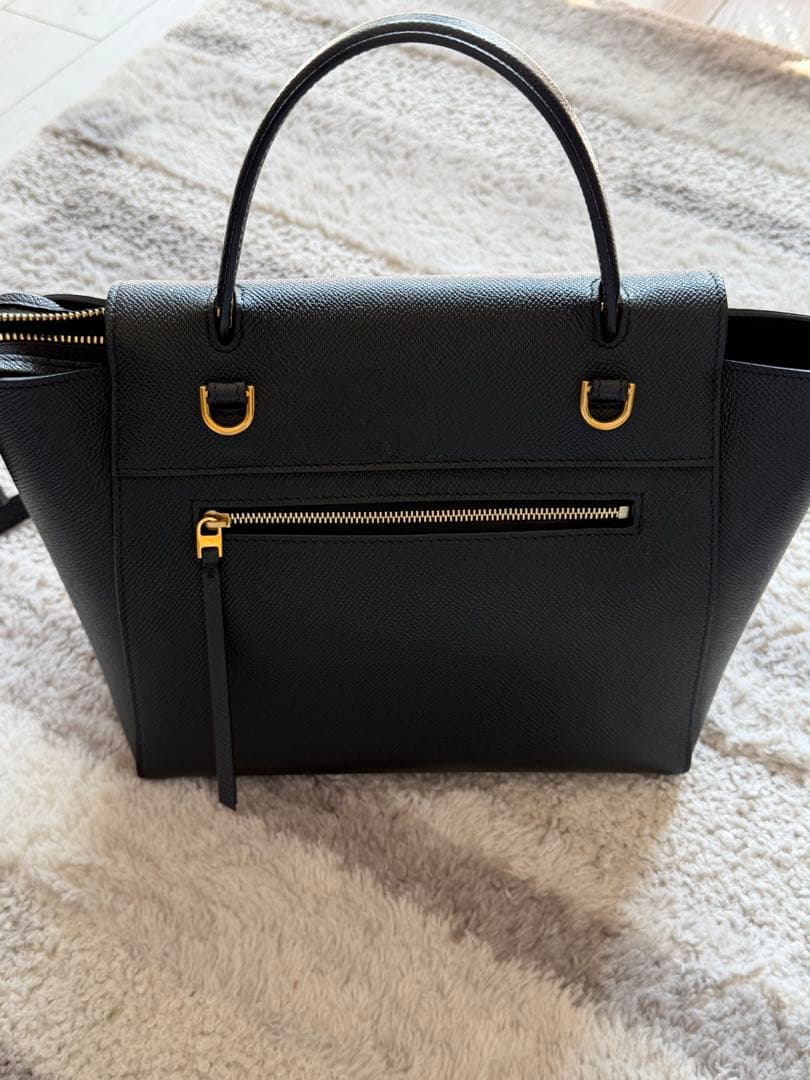 極美品！セリーヌCELINE ベルトバッグマイクロ　ブラック