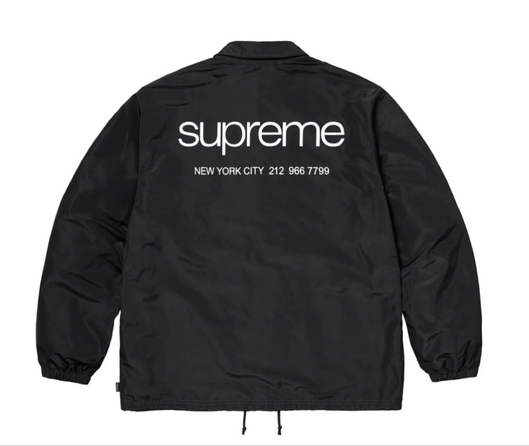 23fw supreme NYC Coaches Jacket L 黒