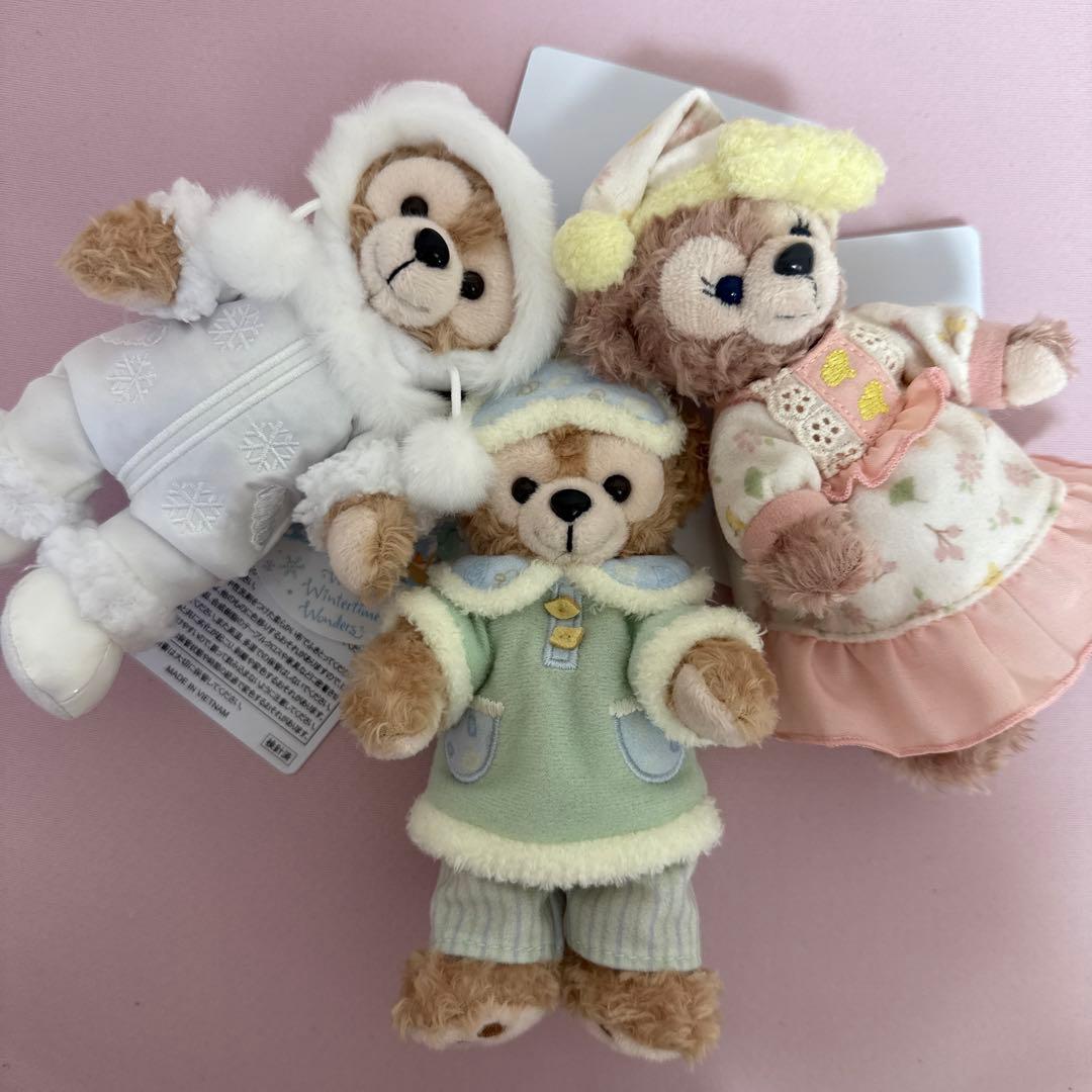 【美品】ダッフィー シェリーメイ ぬいぐるみバッジ