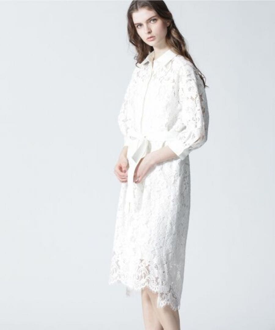 グレースコンチネンタル　コードレースシャツワンピース　ダイアグラム　フラワー