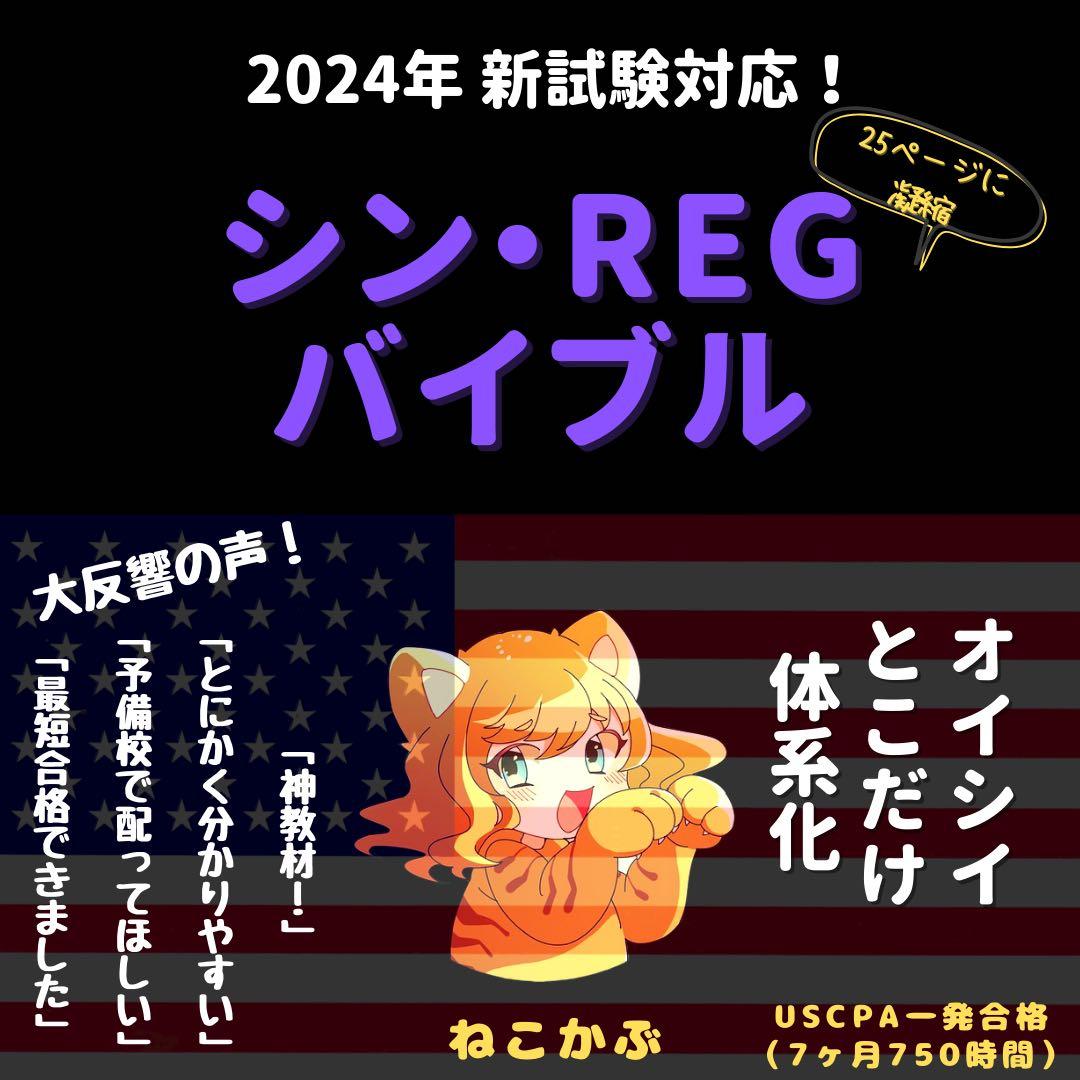 【2024新試験対応】USCPA⭐︎シンREGバイブル25ページ【米国公認会計士】