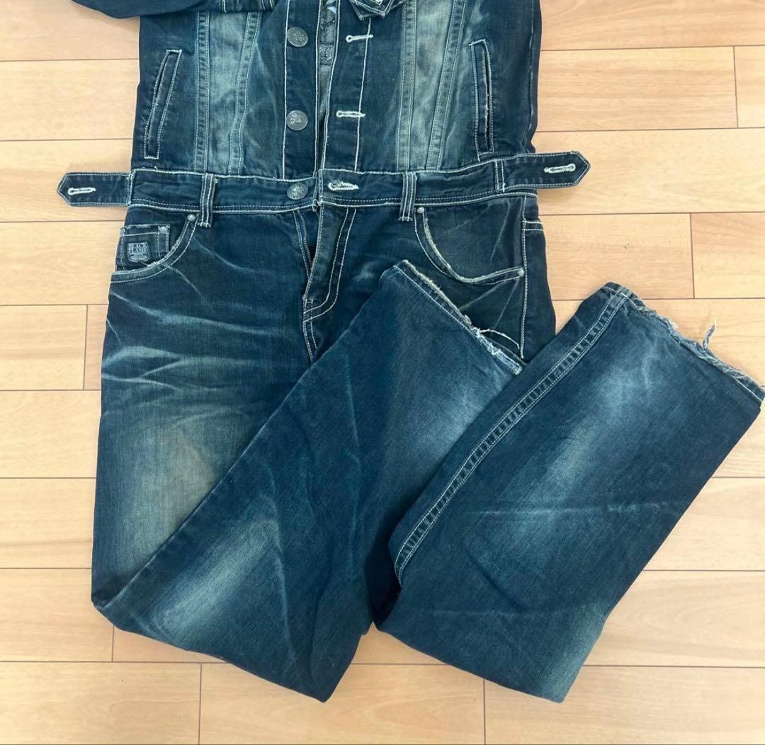 デニムオーバーオール/ダークブルー