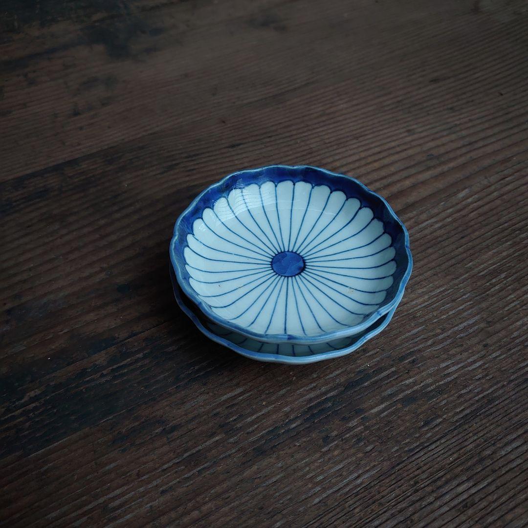 【ご成約】古染付 菊割文 手塩皿と 骨董の器 おまとめ