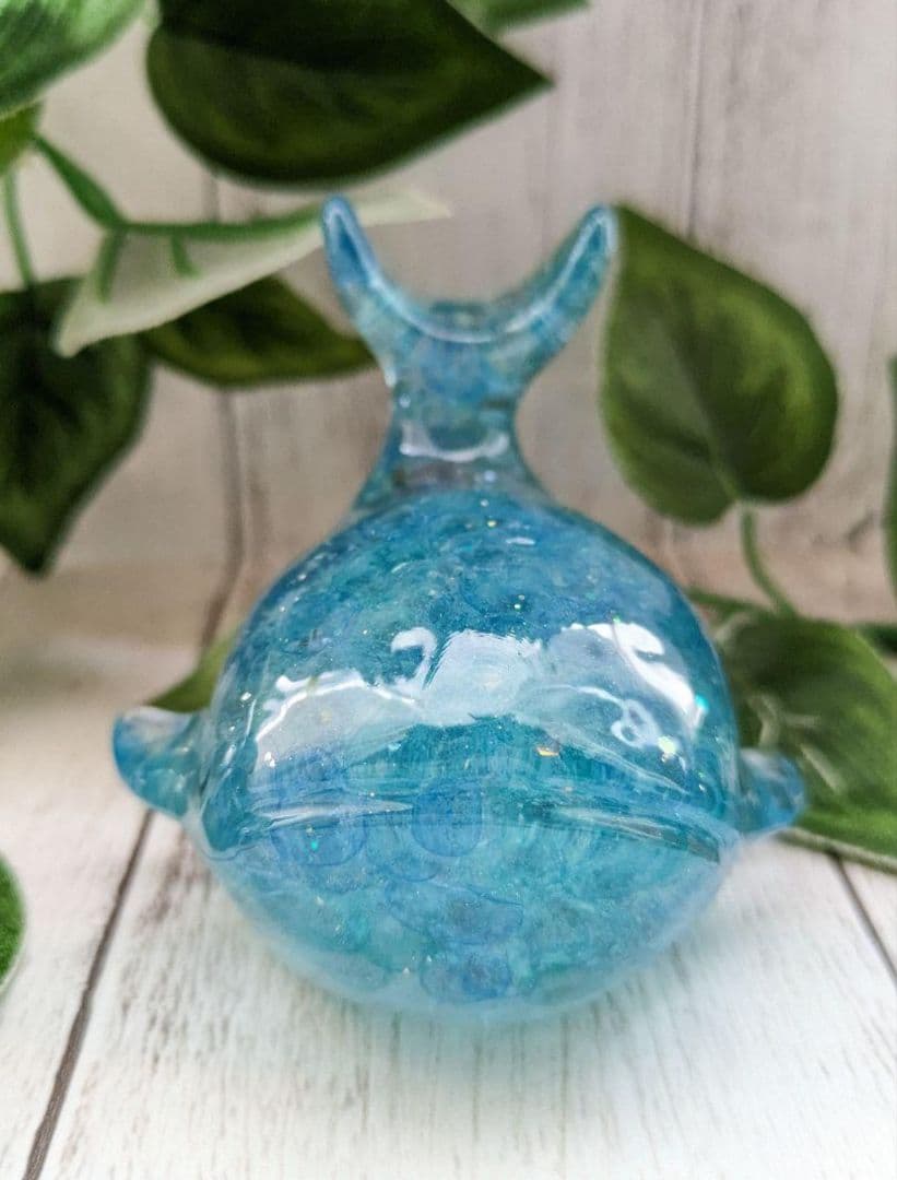 【つる927】クールなおひるねくじらさん形オルゴナイト☆他２点