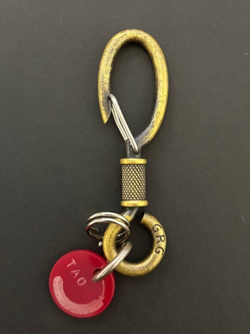 GERUGA ゲルガ フック型キーホルダー BRASS / BLACK加工