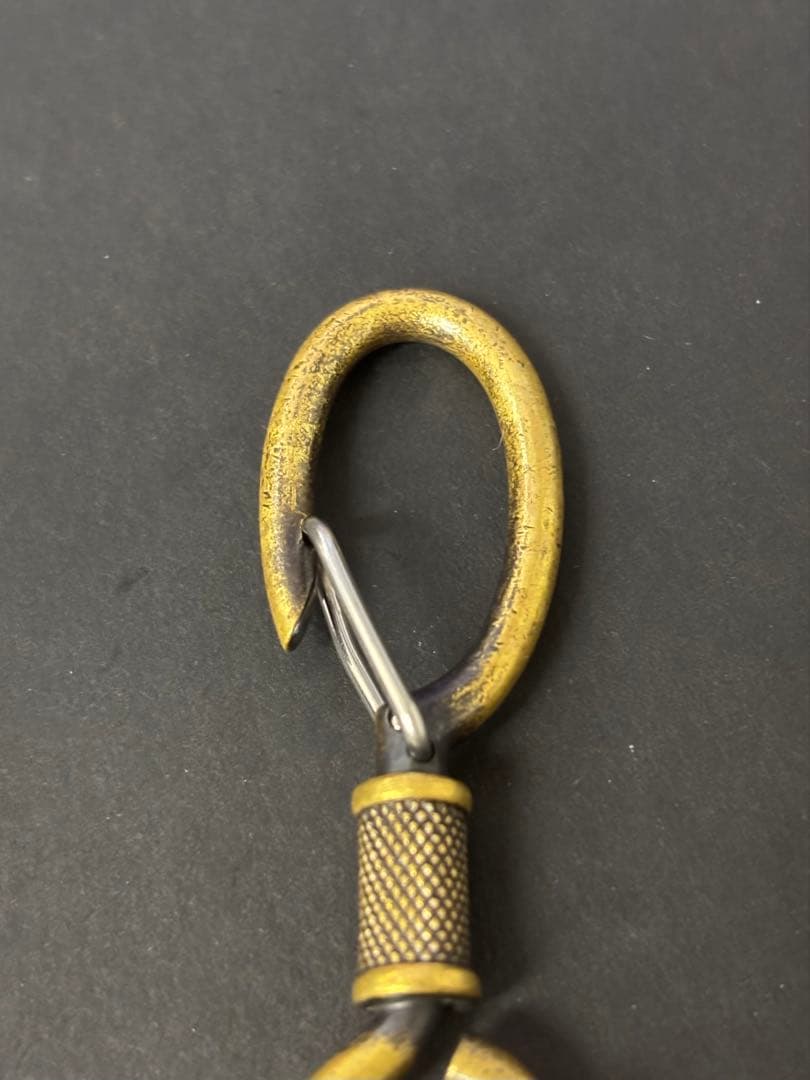 GERUGA ゲルガ フック型キーホルダー BRASS / BLACK加工