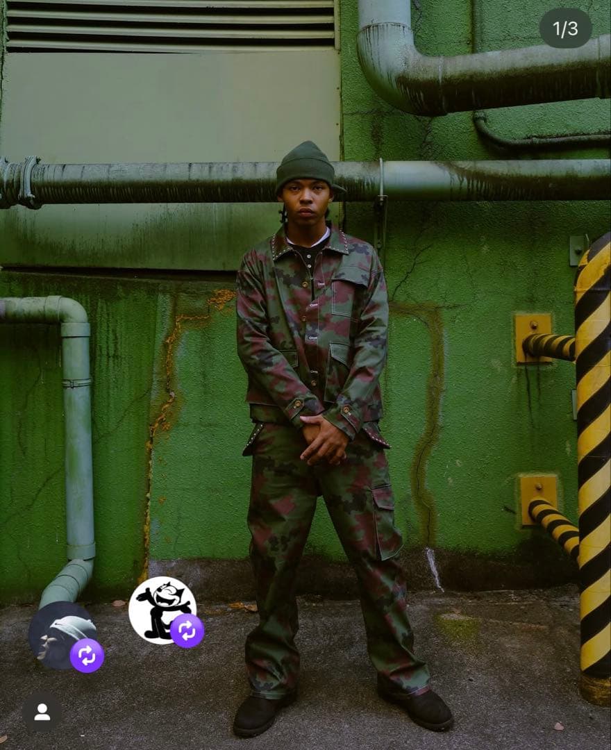 パンツ LONER CLOUDY CAMO CARGO PANTS